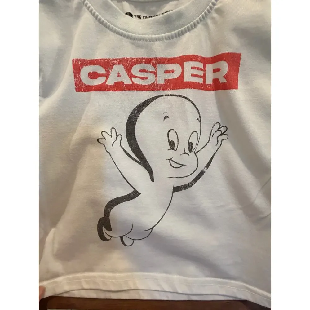 Casper the friendly ghost Graphic T Shirt Cream Short Sleeve Size S - Picture 3 of 6